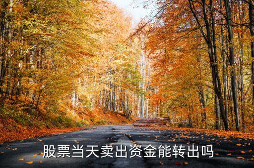  股票當(dāng)天賣(mài)出資金能轉(zhuǎn)出嗎