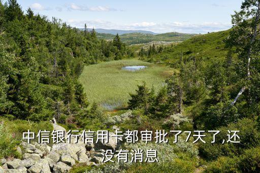  中信銀行信用卡都審批了7天了,還沒(méi)有消息