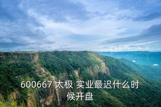 600667 太極 實(shí)業(yè)最遲什么時候開盤