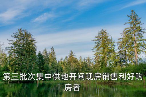 第三批次集中供地開(kāi)閘現(xiàn)房銷(xiāo)售利好購(gòu)房者