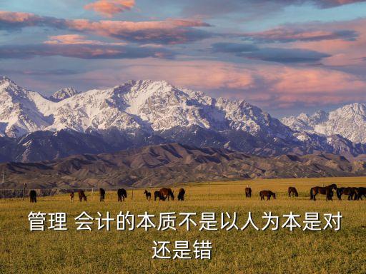  管理 會(huì)計(jì)的本質(zhì)不是以人為本是對還是錯(cuò)