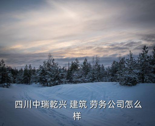  四川中瑞乾興 建筑 勞務公司怎么樣