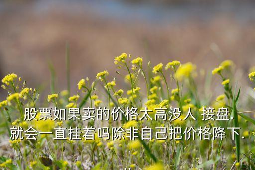  股票如果賣的價(jià)格太高沒人 接盤.就會一直掛著嗎除非自己把價(jià)格降下...