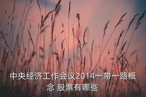 中央經(jīng)濟(jì)工作會議2014一帶一路概念 股票有哪些