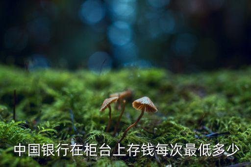  中國銀行在柜臺(tái)上存錢每次最低多少