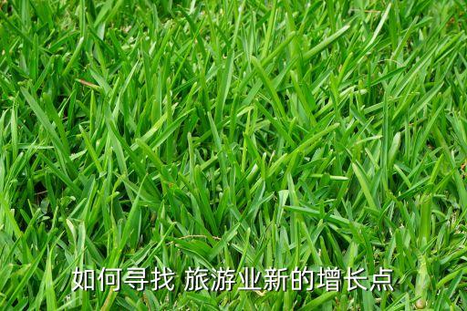 如何尋找 旅游業(yè)新的增長點