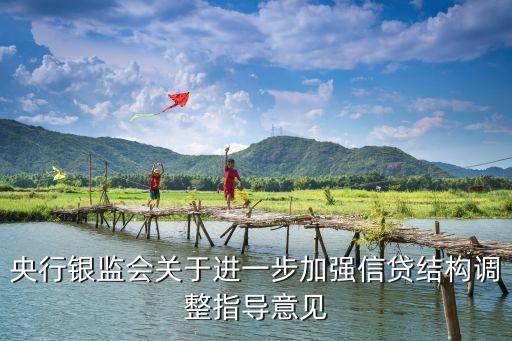 央行銀監(jiān)會關(guān)于進(jìn)一步加強(qiáng)信貸結(jié)構(gòu)調(diào)整指導(dǎo)意見