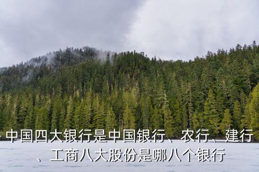 中國四大銀行是中國銀行、農(nóng)行、建行、工商八大股份是哪八個銀行