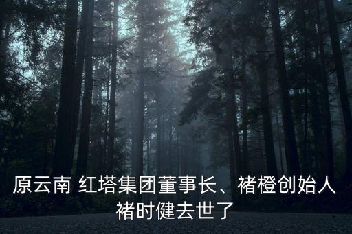 原云南 紅塔集團(tuán)董事長(zhǎng)、褚橙創(chuàng)始人褚時(shí)健去世了