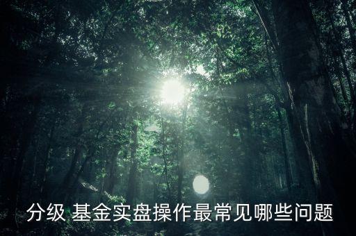  分級(jí) 基金實(shí)盤(pán)操作最常見(jiàn)哪些問(wèn)題