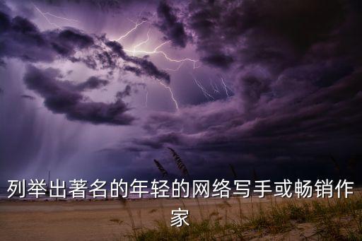 列舉出著名的年輕的網(wǎng)絡(luò)寫(xiě)手或暢銷作家