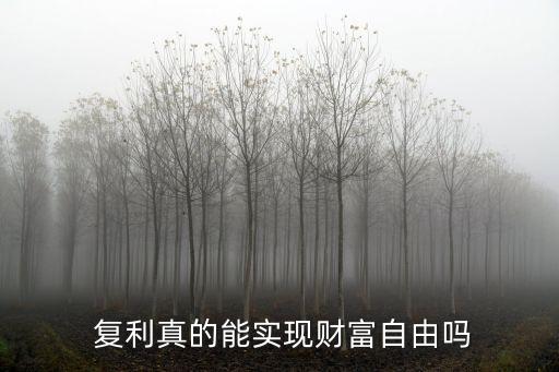  復(fù)利真的能實(shí)現(xiàn)財富自由嗎