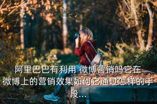  阿里巴巴有利用 微博營(yíng)銷(xiāo)嗎它在 微博上的營(yíng)銷(xiāo)效果如何它通過(guò)怎樣的手段...