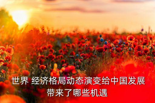  世界 經(jīng)濟(jì)格局動態(tài)演變給中國發(fā)展帶來了哪些機(jī)遇