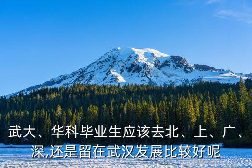 武大、華科畢業(yè)生應(yīng)該去北、上、廣、深,還是留在武漢發(fā)展比較好呢