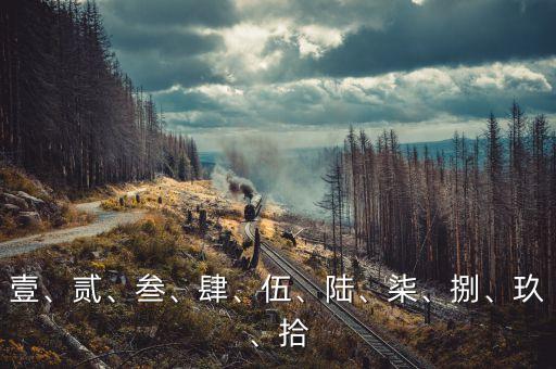 壹、貳、叁、肆、伍、陸、柒、捌、玖、拾