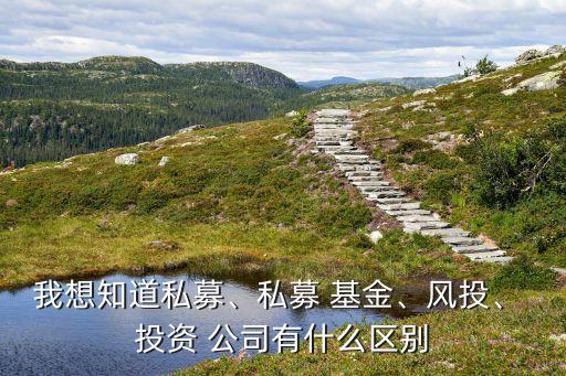 我想知道私募、私募 基金、風投、 投資 公司有什么區(qū)別