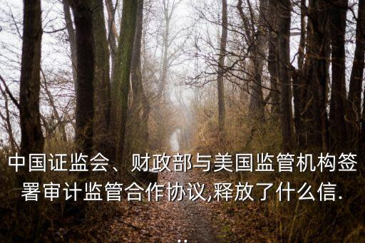 中國證監(jiān)會(huì)、財(cái)政部與美國監(jiān)管機(jī)構(gòu)簽署審計(jì)監(jiān)管合作協(xié)議,釋放了什么信...