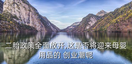 二胎政策全面放開(kāi),這是否將迎來(lái)母嬰用品的 創(chuàng)業(yè)潮呢
