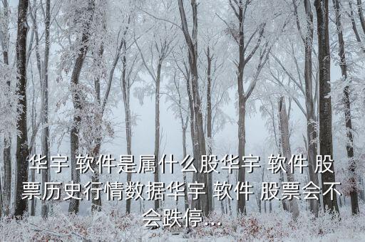 華宇 軟件是屬什么股華宇 軟件 股票歷史行情數據華宇 軟件 股票會不會跌停...
