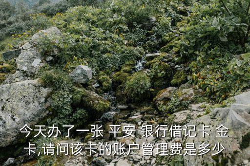 今天辦了一張 平安 銀行借記卡 金卡,請(qǐng)問該卡的賬戶管理費(fèi)是多少