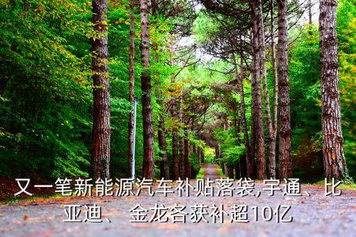 又一筆新能源汽車補(bǔ)貼落袋,宇通、比亞迪、 金龍各獲補(bǔ)超10億