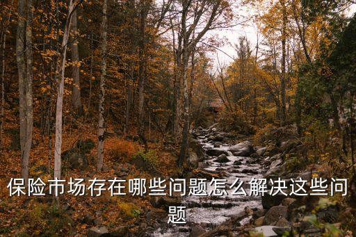 保險(xiǎn)市場(chǎng)存在哪些問(wèn)題怎么解決這些問(wèn)題