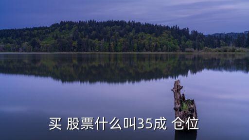 買(mǎi) 股票什么叫35成 倉(cāng)位