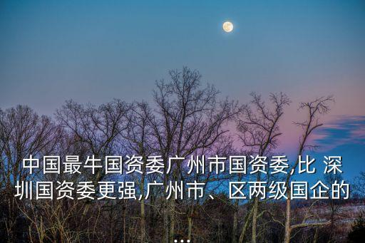 中國(guó)最牛國(guó)資委廣州市國(guó)資委,比 深圳國(guó)資委更強(qiáng),廣州市、區(qū)兩級(jí)國(guó)企的...