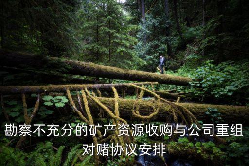 勘察不充分的礦產(chǎn)資源收購與公司重組對賭協(xié)議安排