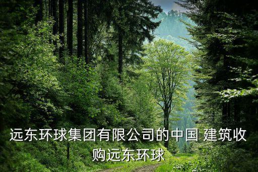 遠東環(huán)球集團有限公司的中國 建筑收購遠東環(huán)球