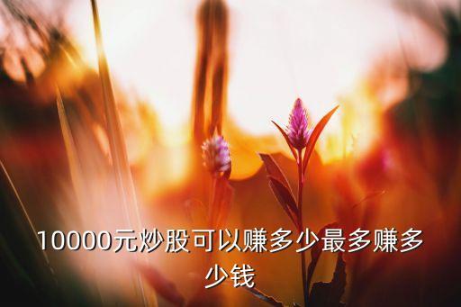 股票最多賺多少,買(mǎi)100元的股票最多會(huì)賺多少