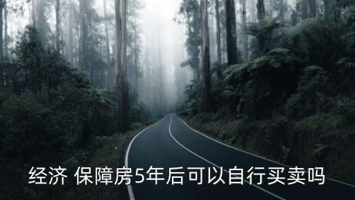 經濟 保障房5年后可以自行買賣嗎