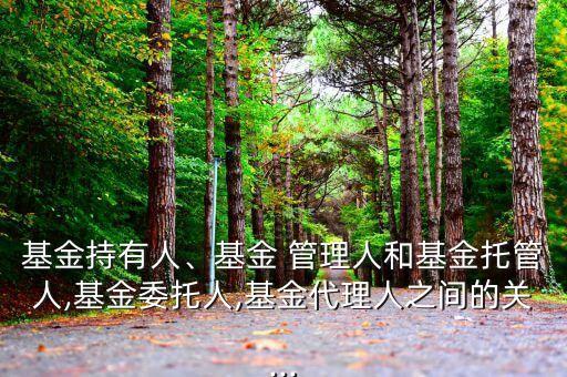 基金持有人、基金 管理人和基金托管人,基金委托人,基金代理人之間的關(guān)...