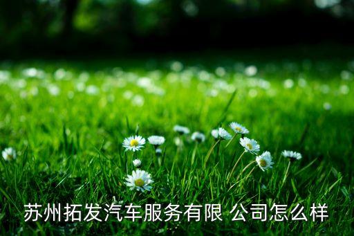 蘇州拓發(fā)汽車服務有限 公司怎么樣