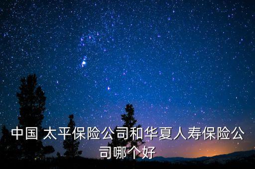 中國 太平保險(xiǎn)公司和華夏人壽保險(xiǎn)公司哪個好