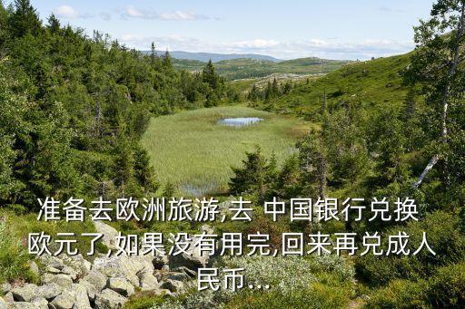 準(zhǔn)備去歐洲旅游,去 中國(guó)銀行兌換 歐元了,如果沒有用完,回來再兌成人民幣...
