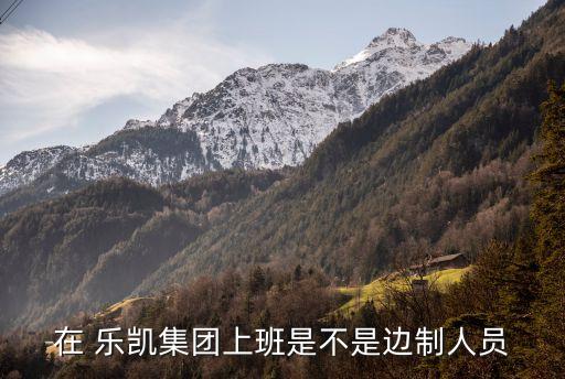 在 樂(lè)凱集團(tuán)上班是不是邊制人員