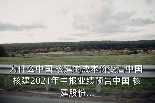為什么中國 核建的成本價(jià)變高中國 核建2021年中報(bào)業(yè)績(jī)預(yù)告中國 核建股份...