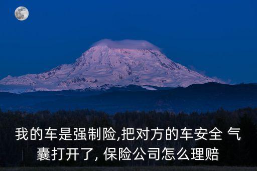我的車是強(qiáng)制險,把對方的車安全 氣囊打開了, 保險公司怎么理賠