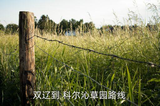 雙遼到 科爾沁草園路線(xiàn)