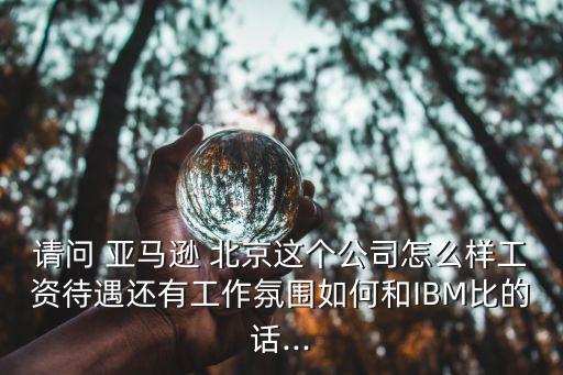 請問 亞馬遜 北京這個(gè)公司怎么樣工資待遇還有工作氛圍如何和IBM比的話...